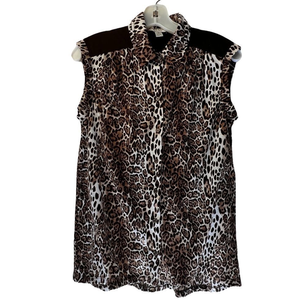 French Laundry Animal Print Blouse‎